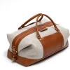 Treger Canvas Duffle Bag - Cognac/Elfenbein Sale
