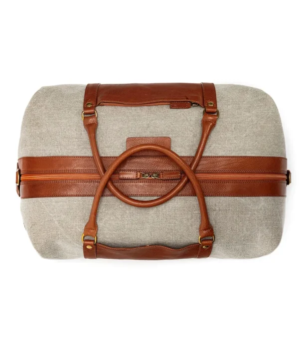Treger Canvas Duffle Bag - Cognac/Elfenbein Sale