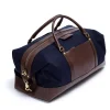 Treger Canvas Duffle Bag - Dunkelbraun/Marineblau Sale