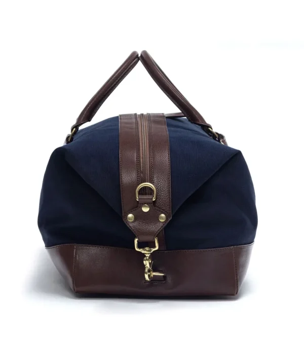 Treger Canvas Duffle Bag - Dunkelbraun/Marineblau Sale