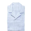 Treger Herren Pyjama mit langen Ärmeln + langer Hose - Blau/Weiss gestreift Sale