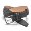 Treger Herrengürtel aus Wildleder, Chromschnalle - Grau Fashion