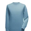 Treger Pullover aus Lammwolle mit Sattelärmeln - Hellblau Hot