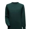 Treger Pullover aus Lammwolle mit Sattelärmeln - Flaschengrün New