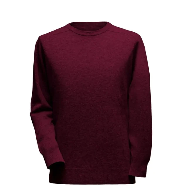 Treger Pullover aus Lammwolle mit Sattelärmeln - Bordeaux Hot