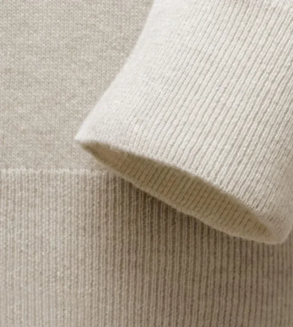 Treger Pullover aus Lammwolle mit Sattelärmeln - Beige Sale