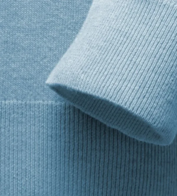 Treger Pullover aus Lammwolle mit Sattelärmeln - Hellblau Hot