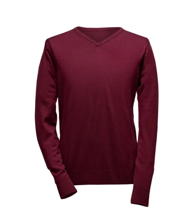 Treger Pullover mit V-Ausschnitt - Bordeaux Outlet