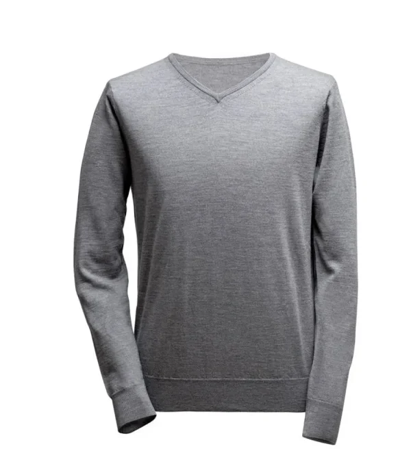 Treger Pullover mit V-Ausschnitt - Hellgrau Discount