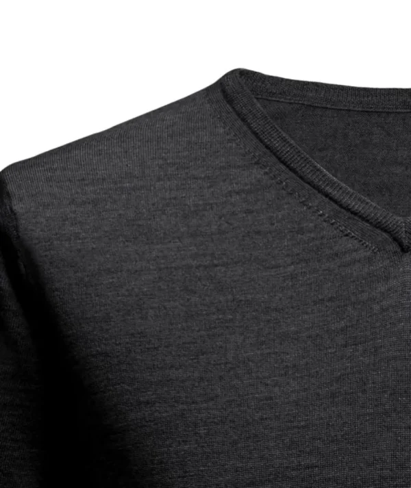 Treger Pullover mit V-Ausschnitt - Anthrazit New