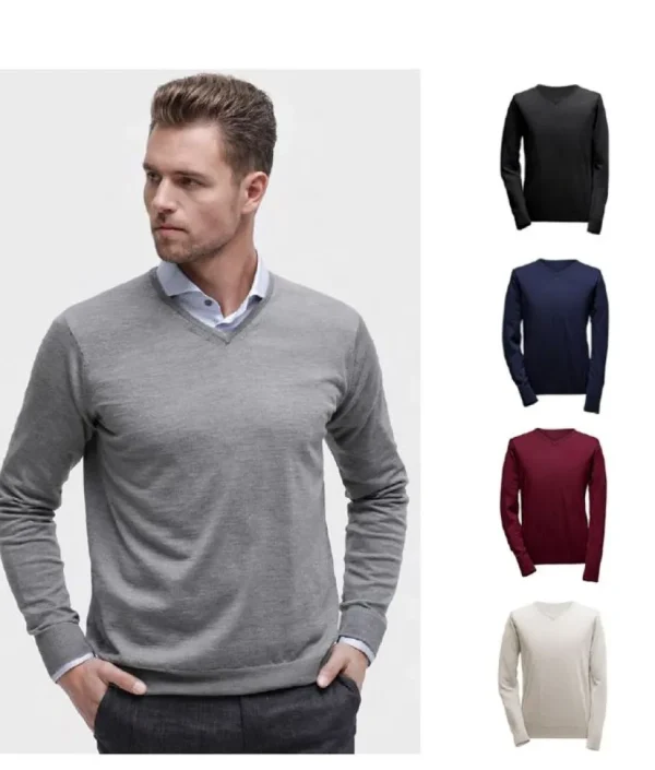 Treger Pullover mit V-Ausschnitt - Air Force Blau Best