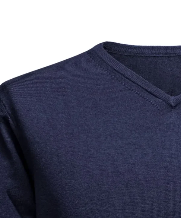 Treger Pullover mit V-Ausschnitt - Marineblau Fashion