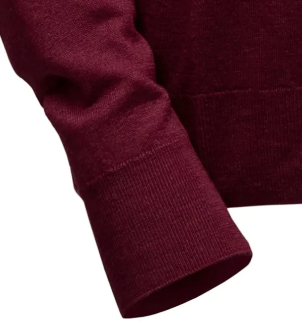 Treger Pullover mit V-Ausschnitt - Bordeaux Outlet