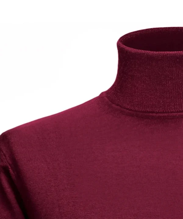 Treger Rollkragenpullover - Burgund Outlet