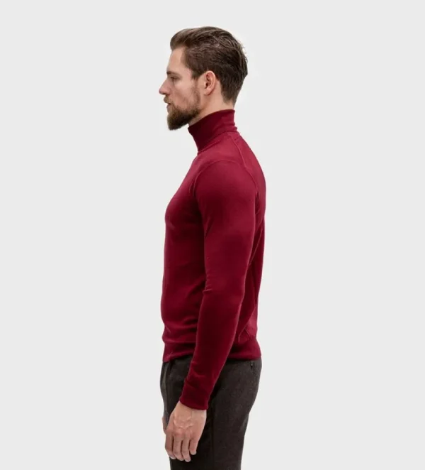 Treger Rollkragenpullover - Burgund Outlet