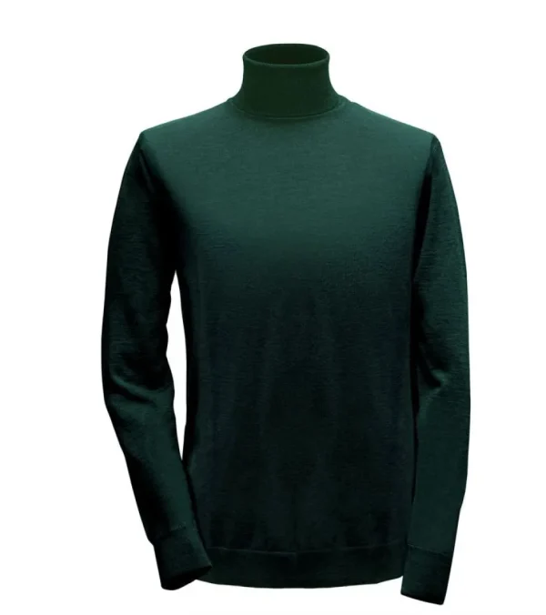 Treger Rollkragenpullover - Flaschengrün Outlet