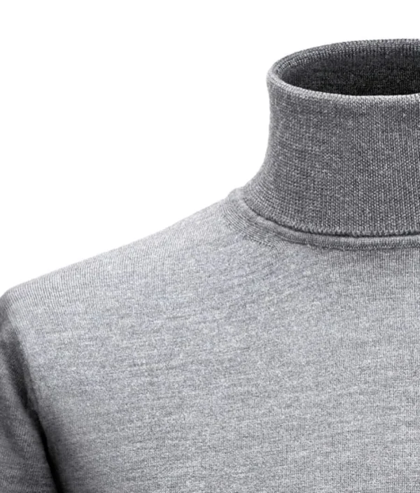 Treger Rollkragenpullover - Hellgrau Discount