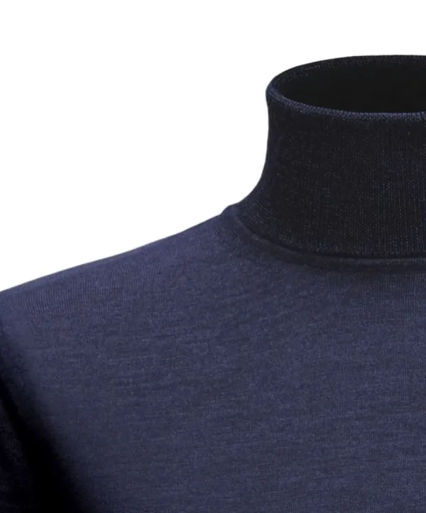 Treger Rollkragenpullover - Marineblau Hot