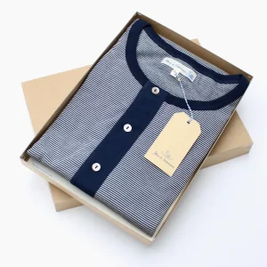 Treger Shirt kurzarm - Farbe blau weiss gestreift Discount