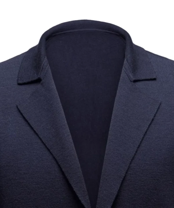 Treger Stricksakko Wolle - Marineblau Fashion