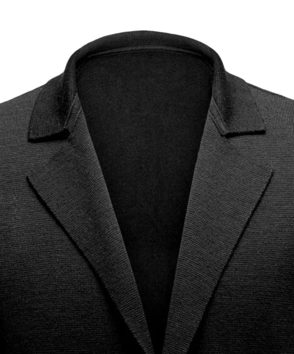Treger Stricksakko Wolle - Schwarz Fashion