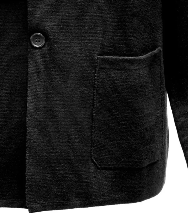 Treger Stricksakko Wolle - Schwarz Fashion
