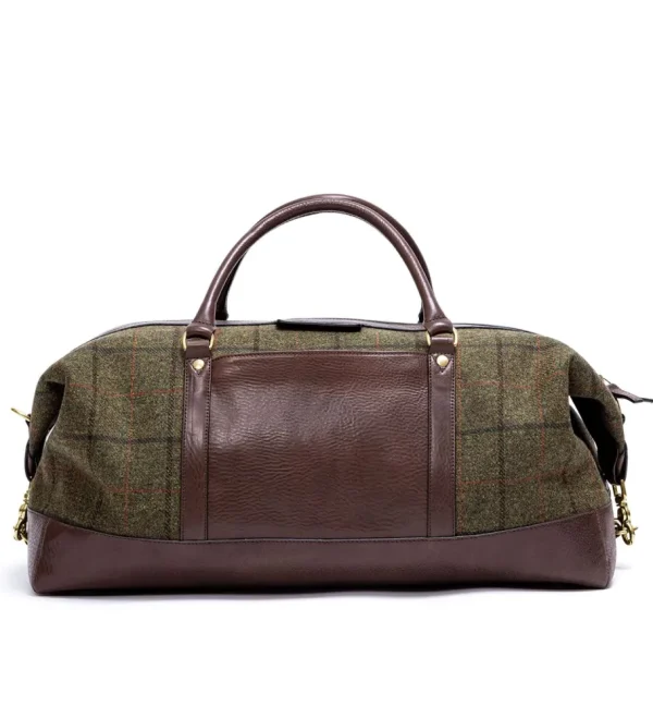 Treger Tweed Duffle Bag - Dunkelbraun / Grün Tweed Online