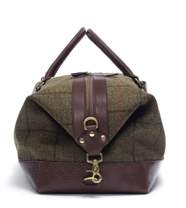 Treger Tweed Duffle Bag - Dunkelbraun / Grün Tweed Online