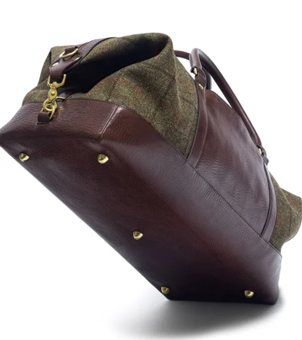 Treger Tweed Duffle Bag - Dunkelbraun / Grün Tweed Online