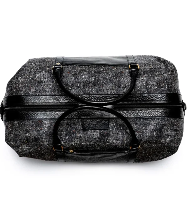 Treger Tweed Duffle Bag - Schwarz/Grau Donegal Outlet