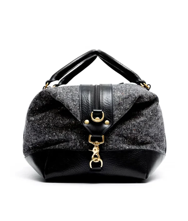 Treger Tweed Duffle Bag - Schwarz/Grau Donegal Outlet