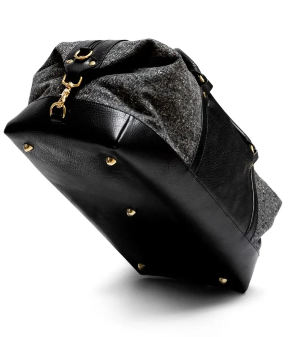 Treger Tweed Duffle Bag - Schwarz/Grau Donegal Outlet