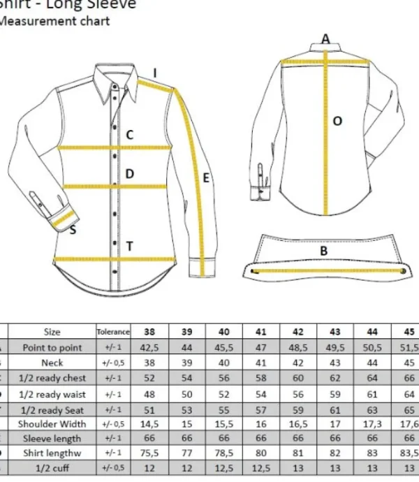 Treger Twill Business Hemd, Einfache Manschette Discount
